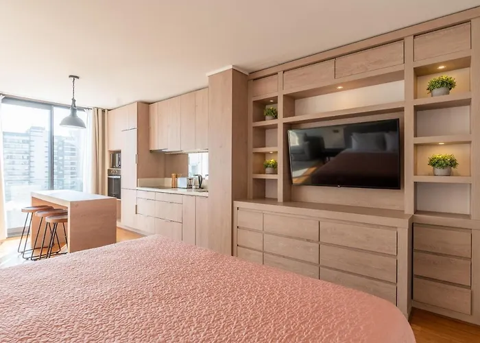 Light Gray Studio W/Parking & Wifi Santiago de Chile